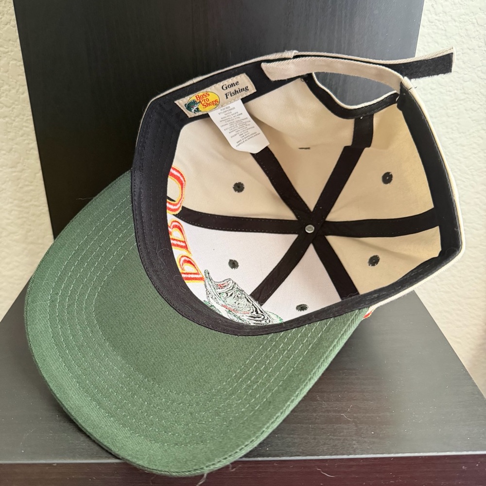 Bass Pro Shops Embroidered Logo Hat - Green and Tan - Picture 2 of 3